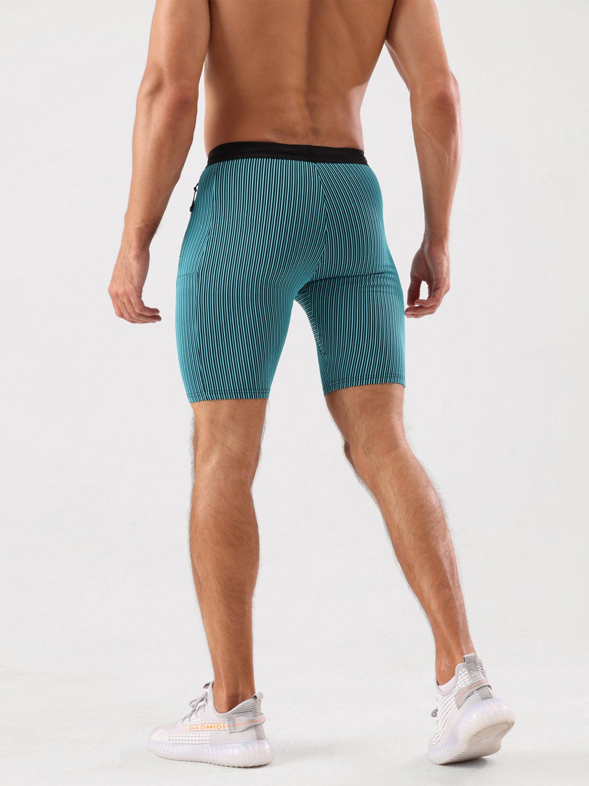 8" Pro Compression Lined Running Shorts with Zip Pockets - Ahaselected