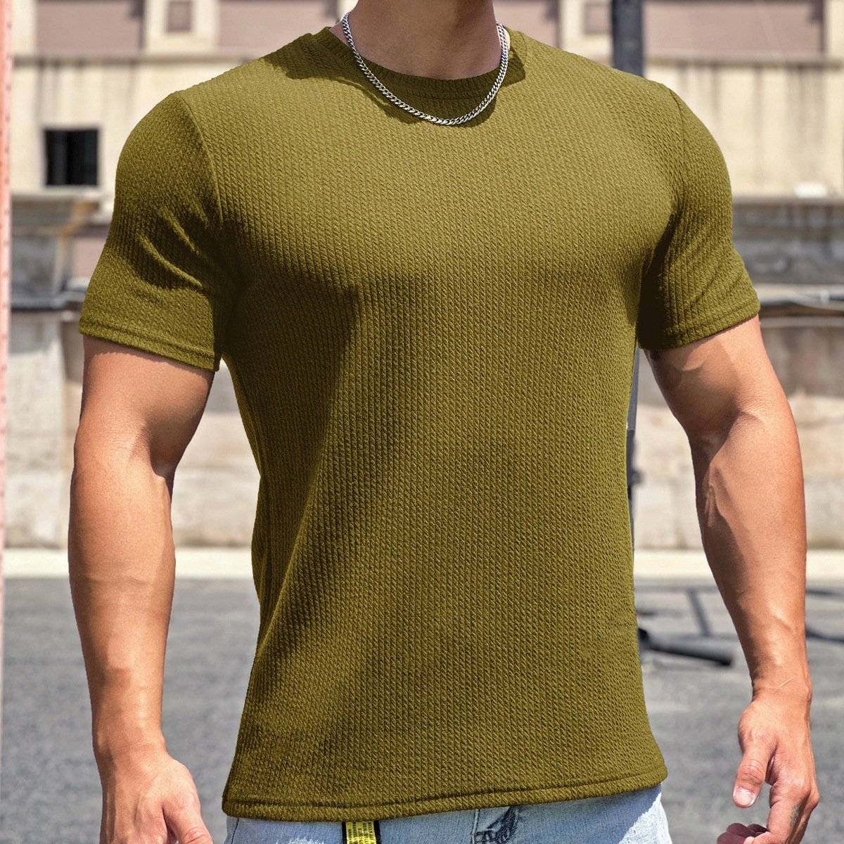 Snake Pattern Crew Neck T-Shirt - Ahaselected