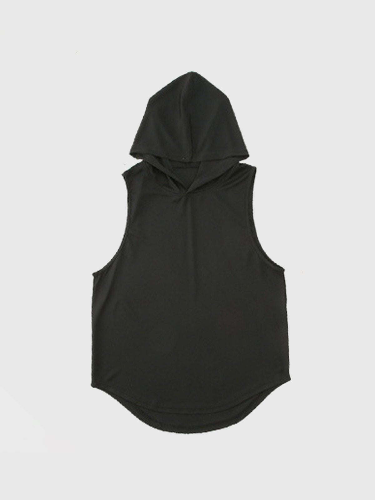 Workout Hooded Tank Curved Hem - Ahaselected