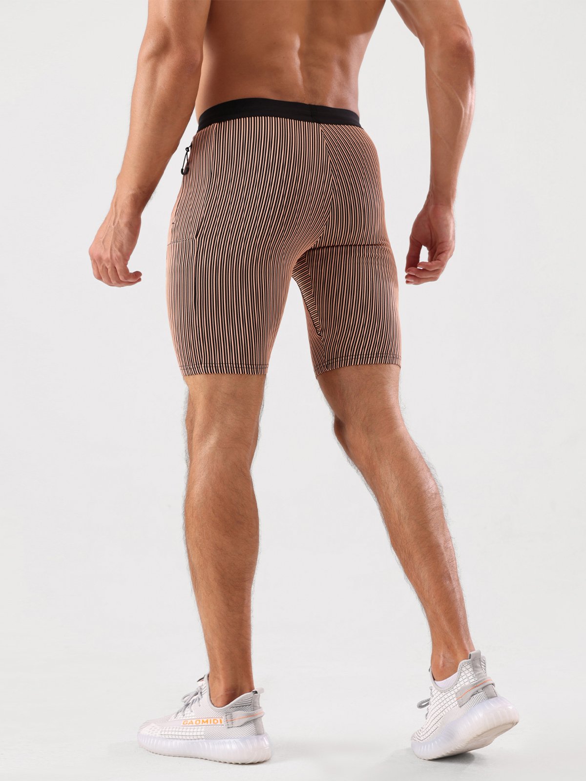 8" Pro Compression Lined Running Shorts with Zip Pockets - Ahaselected