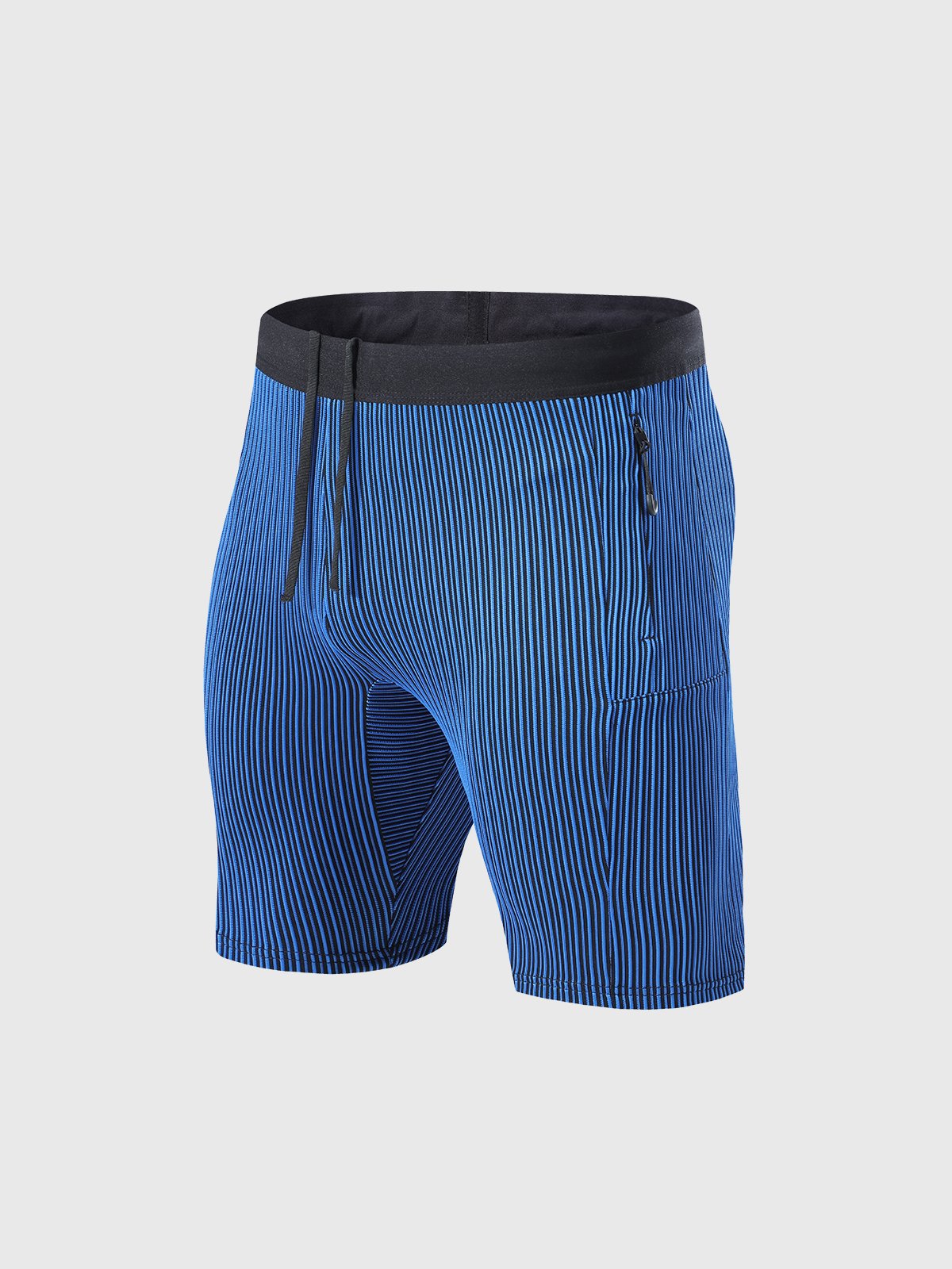 8" Pro Compression Lined Running Shorts with Zip Pockets - Ahaselected