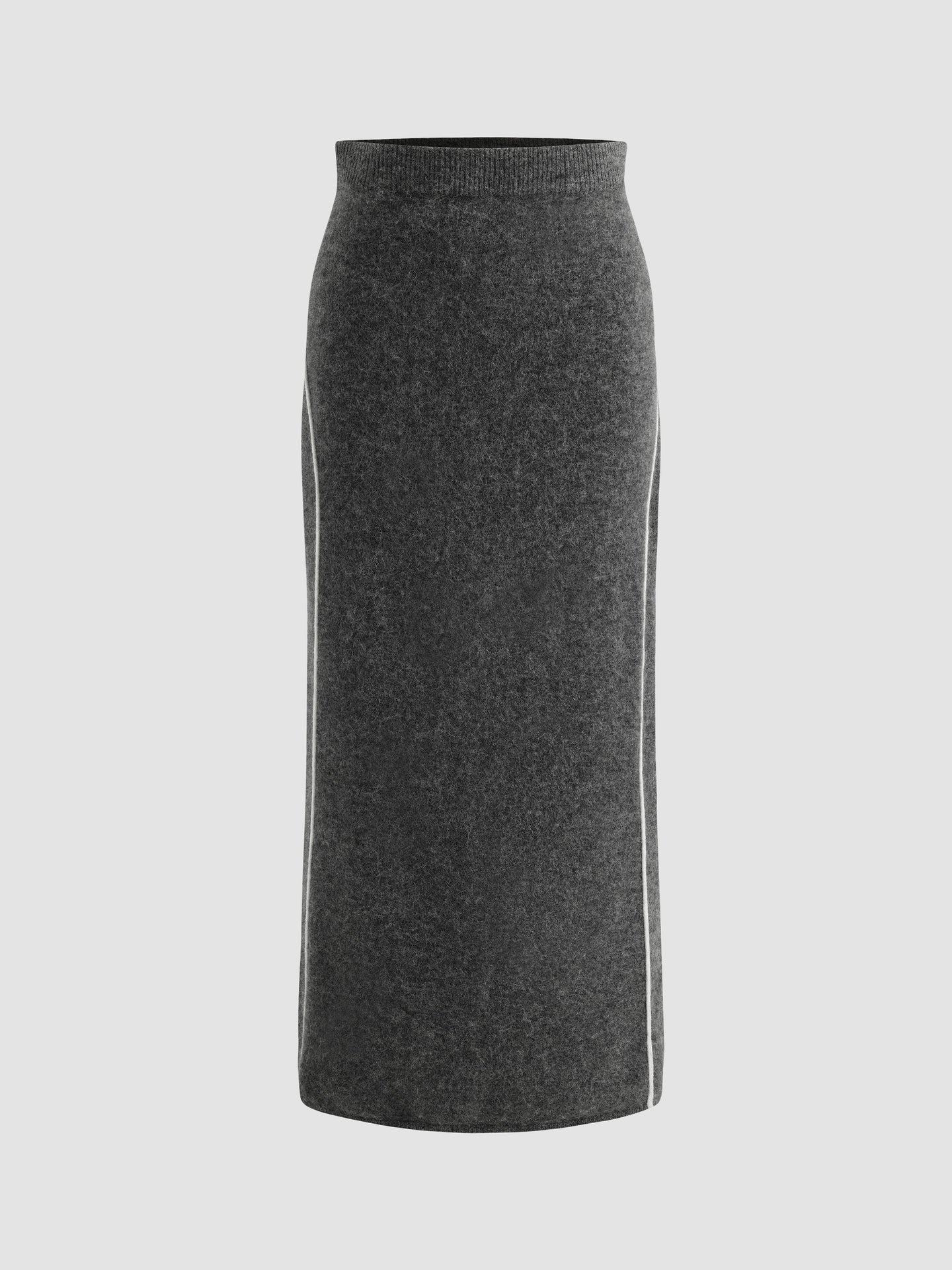 Cozy Color-Block Stretchy Long Skirt