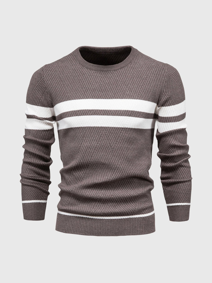 Men's Stripe Crewneck Sweater Pullover