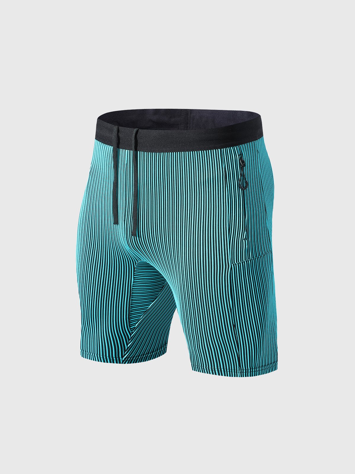 8" Pro Compression Lined Running Shorts with Zip Pockets - Ahaselected