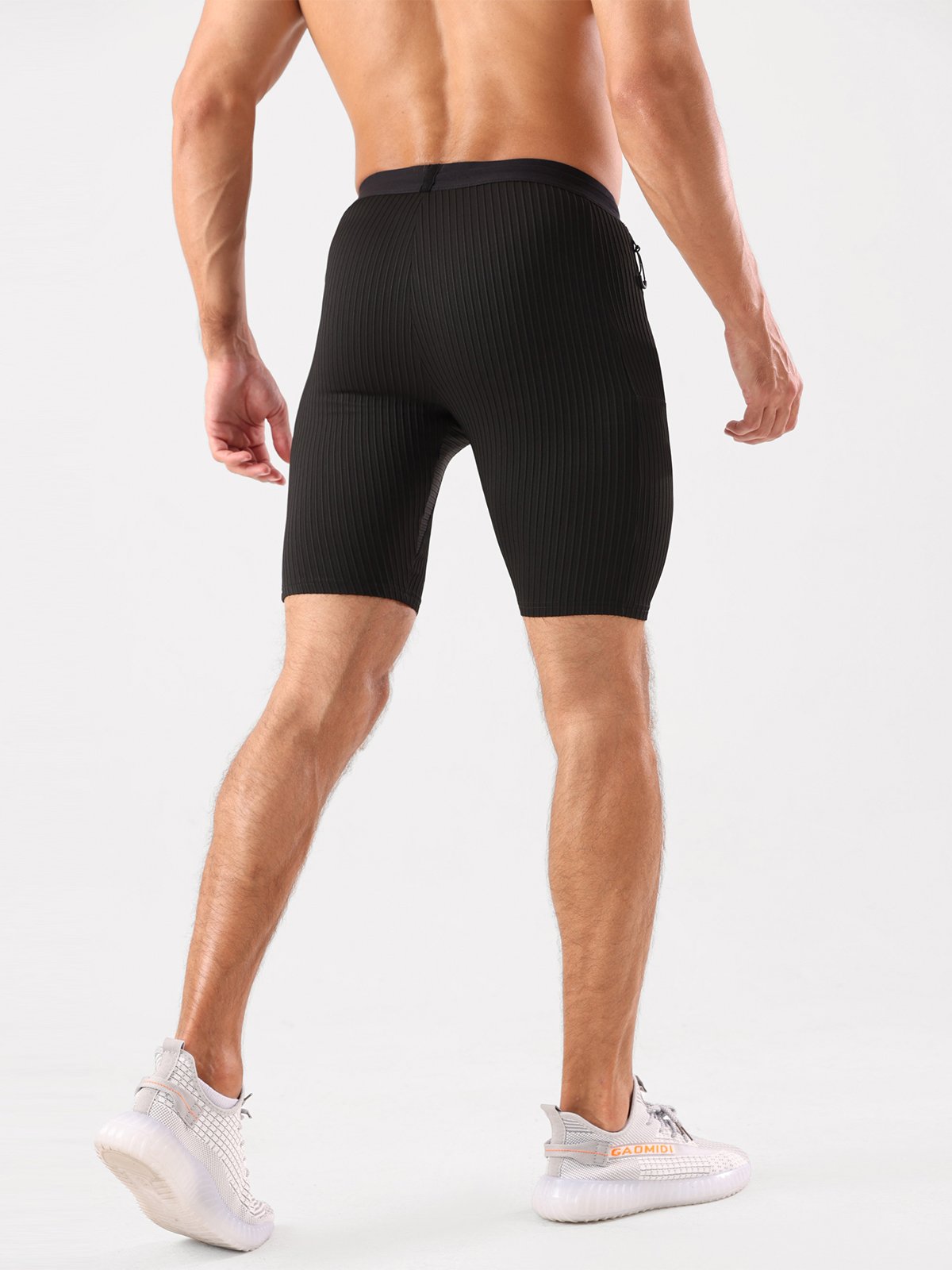 8" Pro Compression Lined Running Shorts with Zip Pockets - Ahaselected
