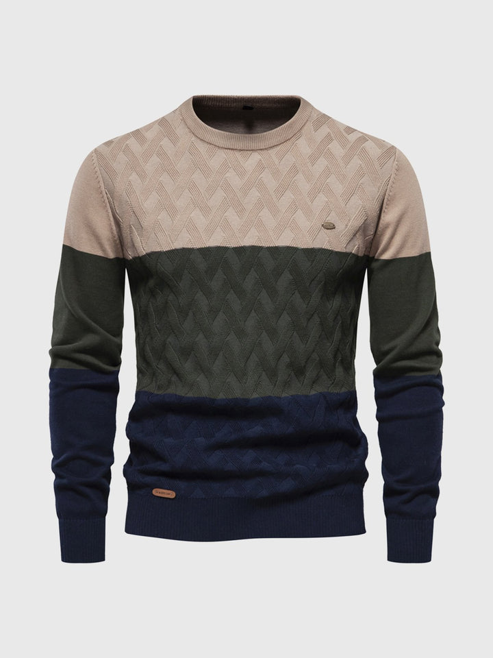 M's 3 Color Crew Neck Sweater