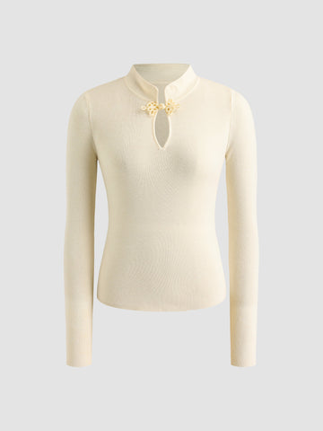 Women's Mandarin Collar Turtleneck Sweater