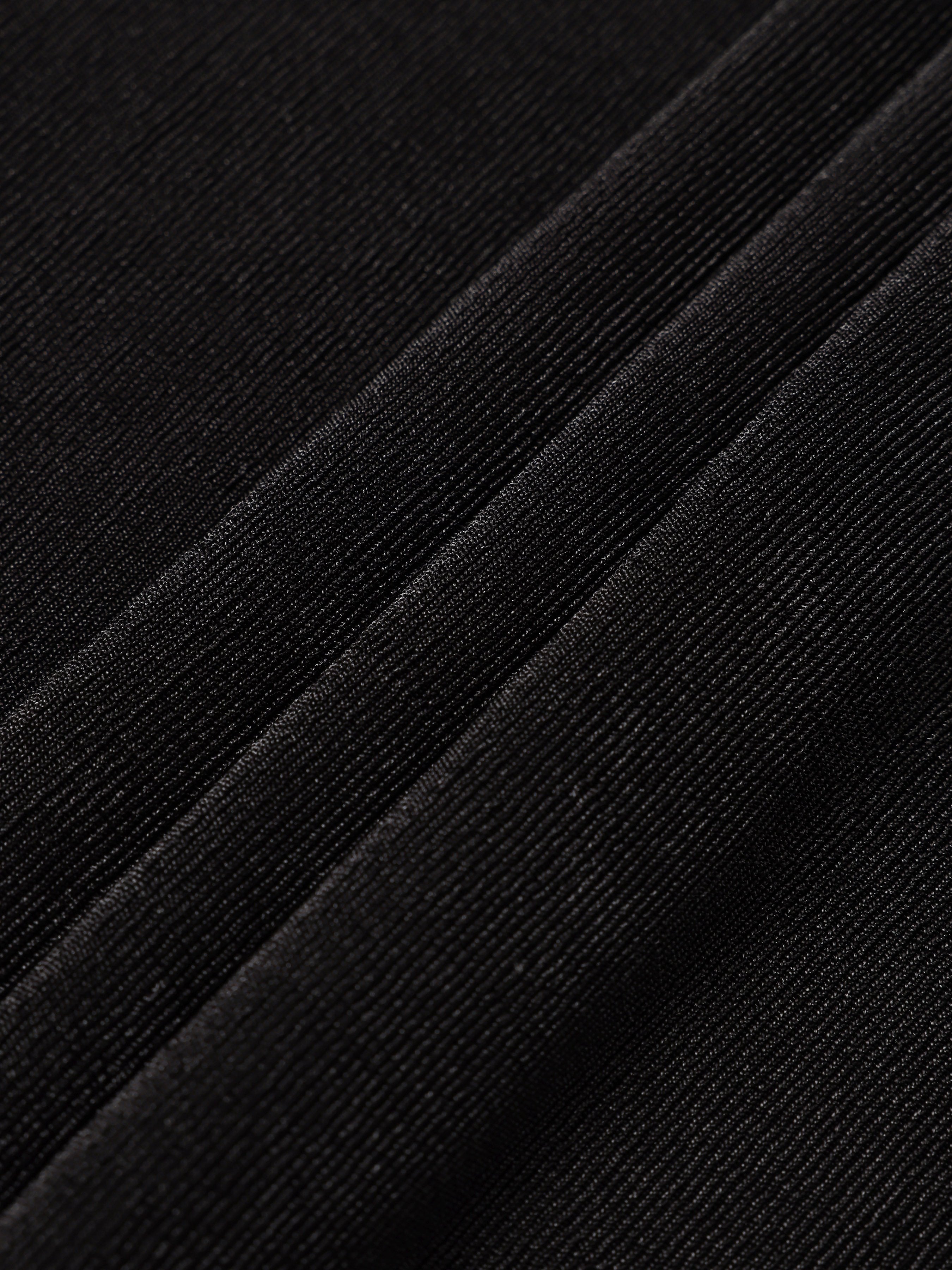 Knitted Turtleneck Pleated Dress - Ahaselected