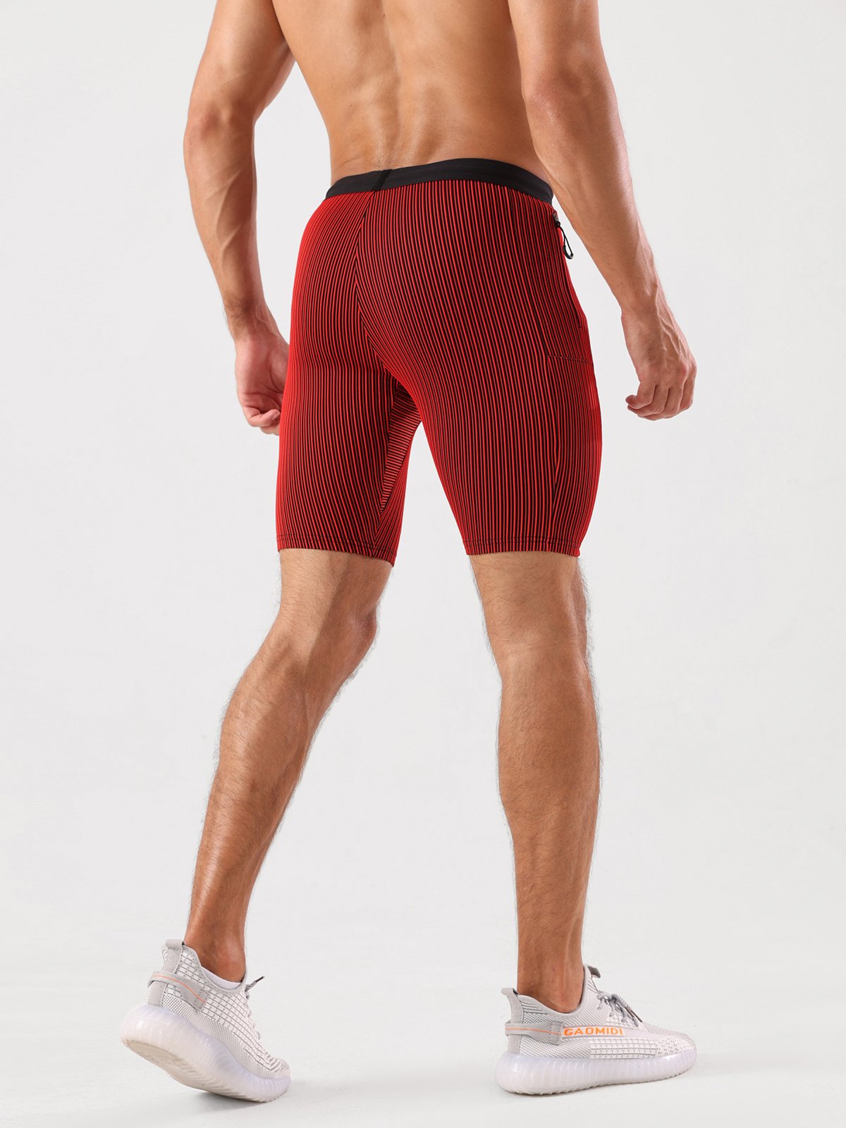 8" Pro Compression Lined Running Shorts with Zip Pockets - Ahaselected