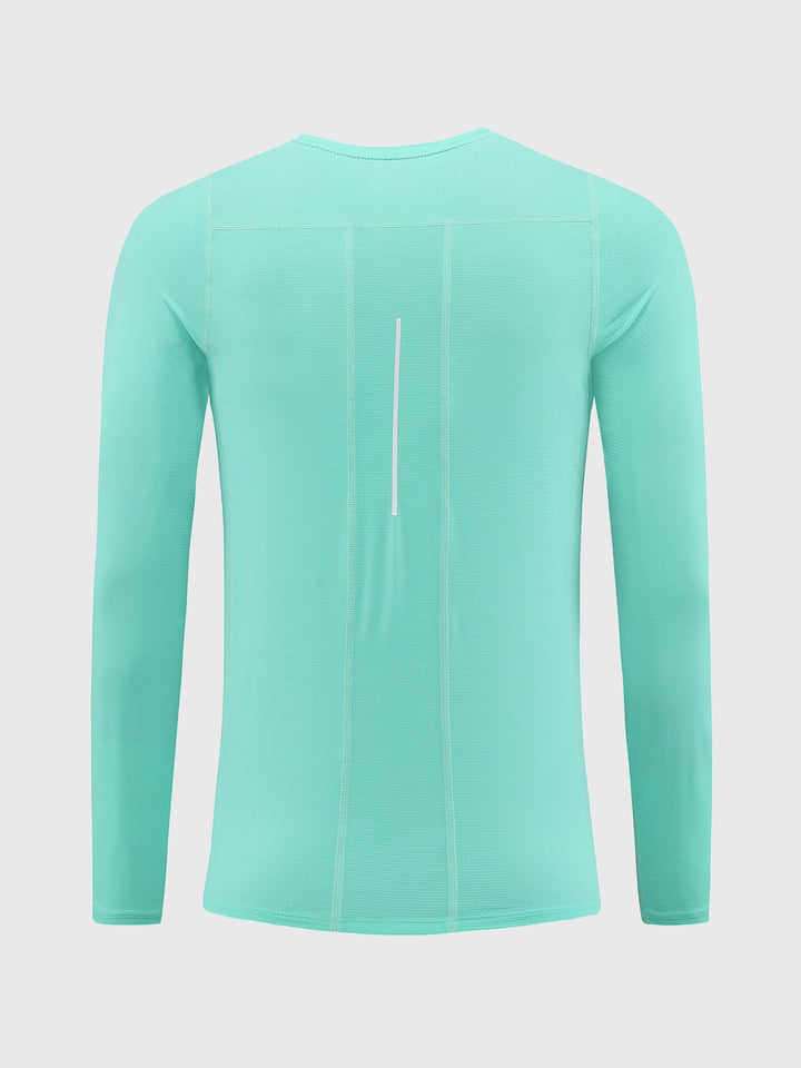 Langarm-T-Shirt mit Rundhalsausschnitt und Lauf-Baselayer 