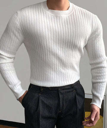 M's Rib Knit Baselayer Mockneck Sweater