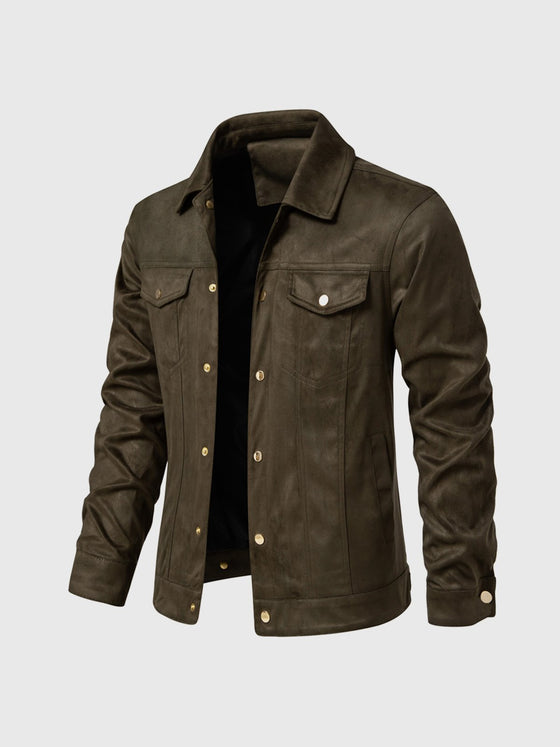M's Vegan Suede Tucker Jacket - Ahaselected