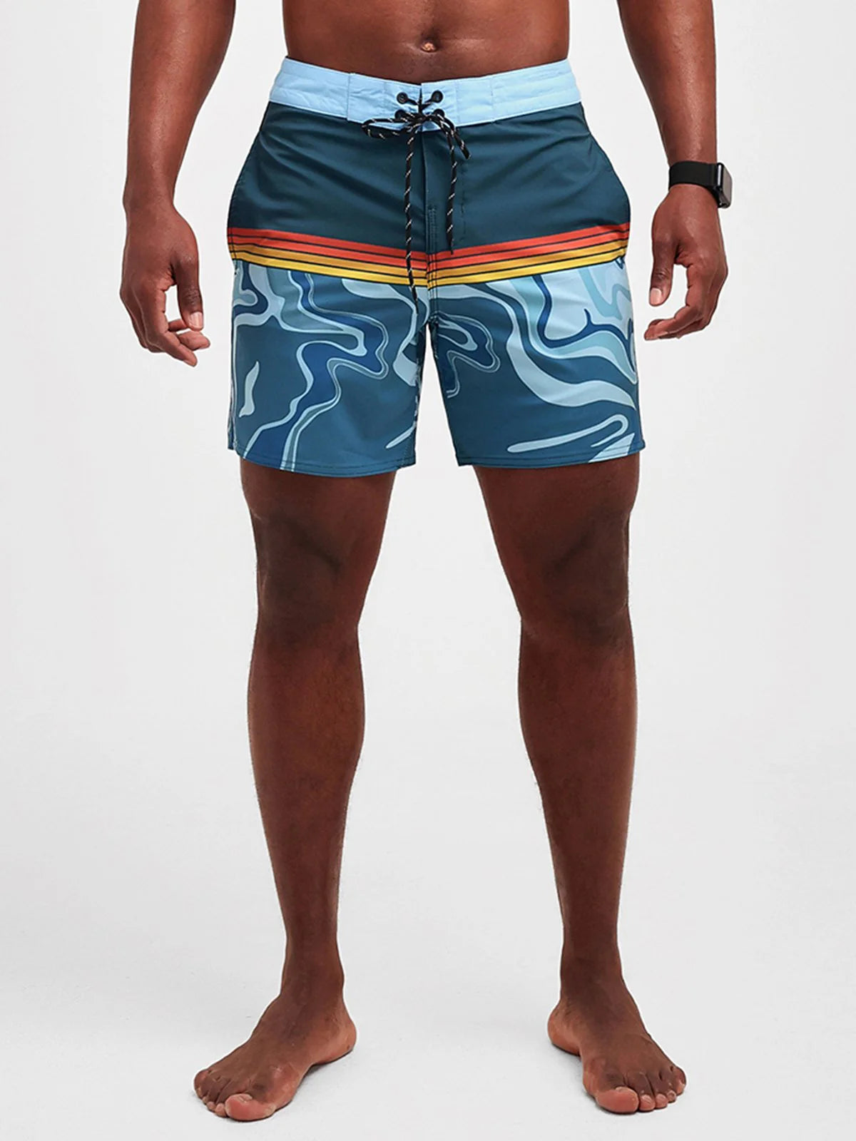 Pantaloncini da Uomo 7” Inseam in Tessuto Elasticizzato 4-Way e Idrorepellente (Collezione Ocean)
