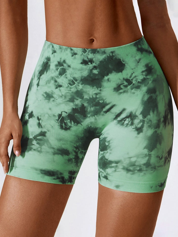 Printed Seamless Fitness Yoga Shorts