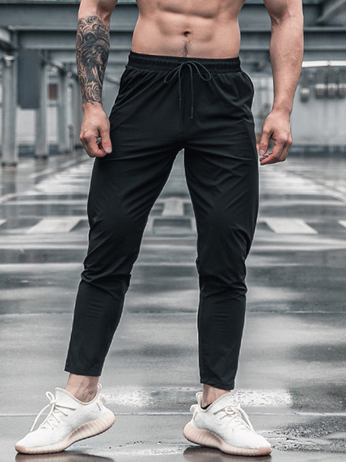 Stretch Slim Fit Jogger Workout Pants Lightweight - Ahaselected