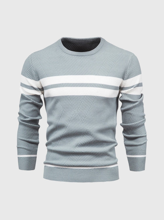 M's Stripe Crewneck Sweater Pullover - Ahaselected