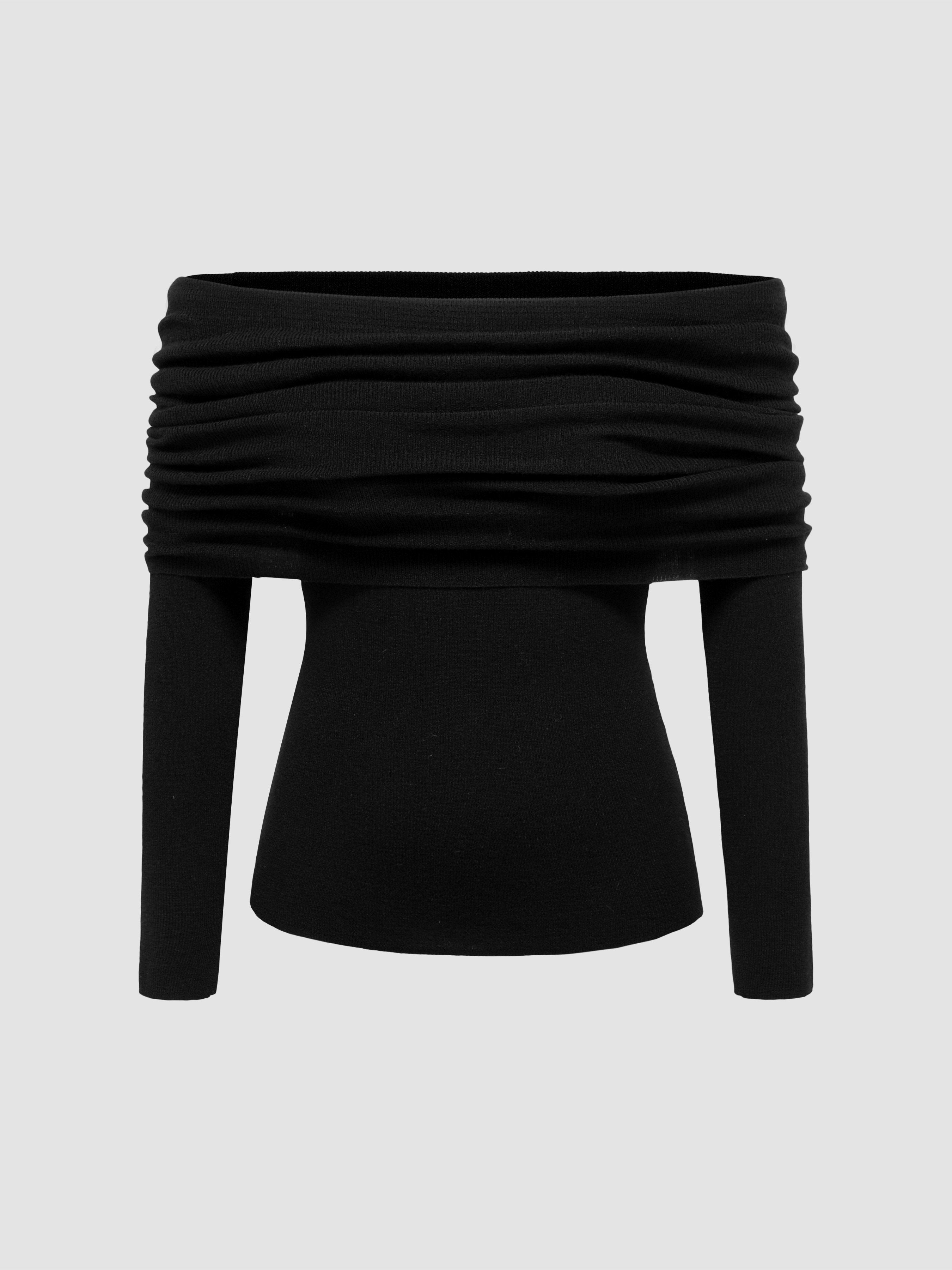 Women's Off-The-Shoulder Sweater - Ahaselected