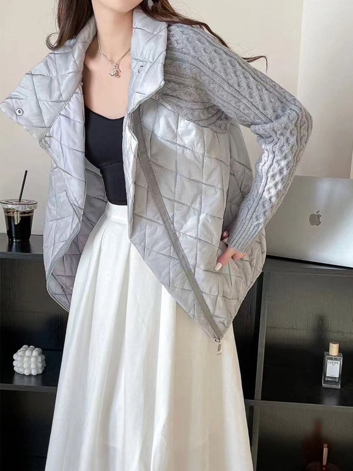 Twisted Fleece Solid Casual Zip Up Coat