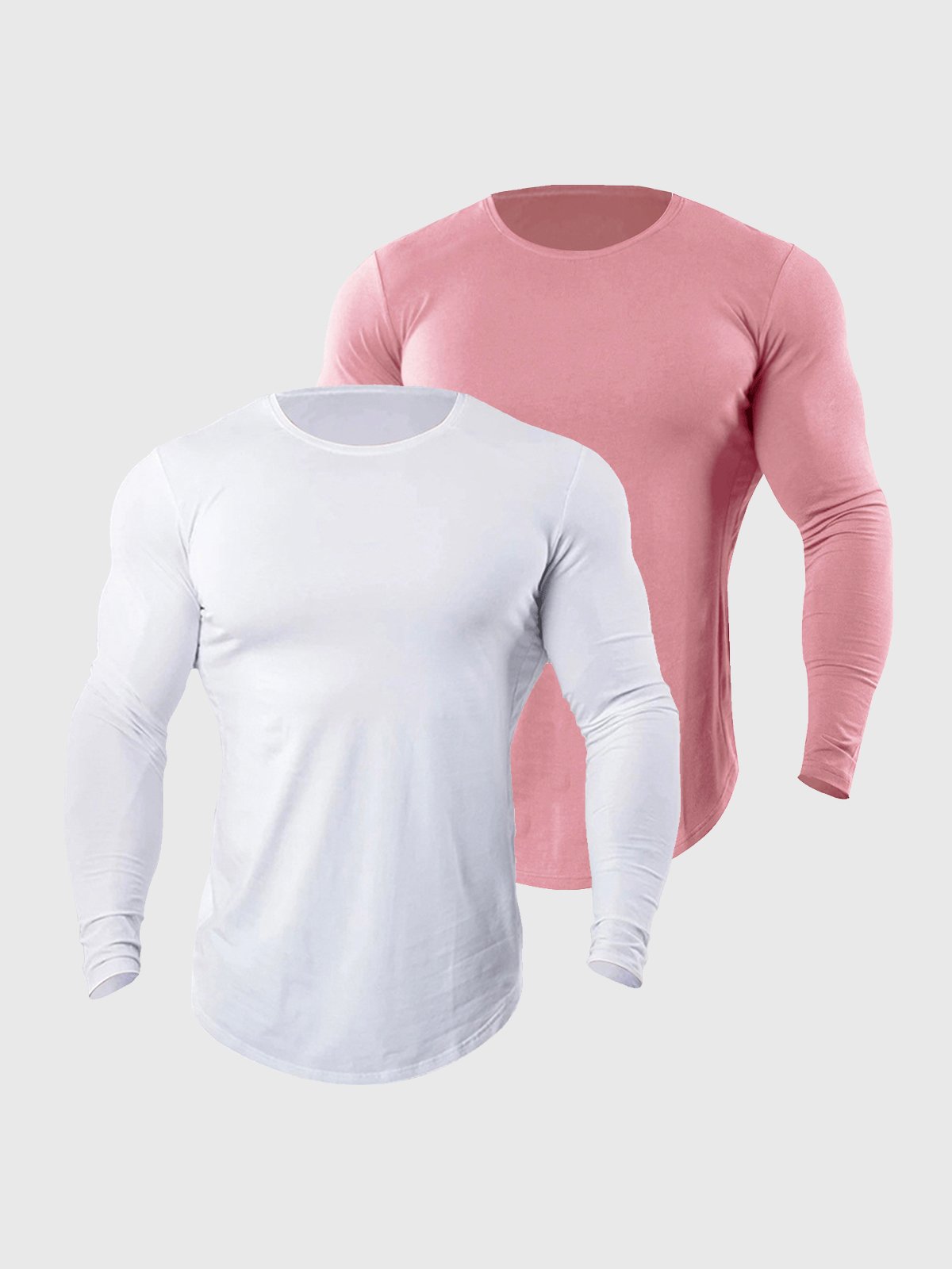 Crewneck Muscle Fit Long Sleeves T-shirt Baselayer - Ahaselected