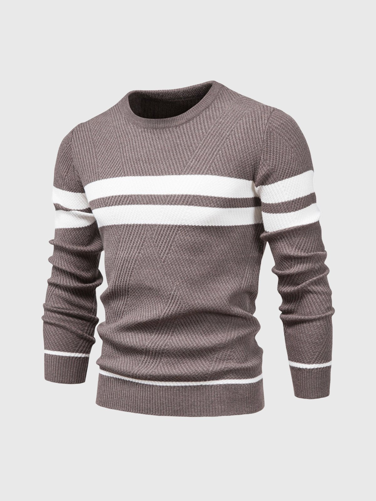M's Stripe Crewneck Sweater Pullover - Ahaselected