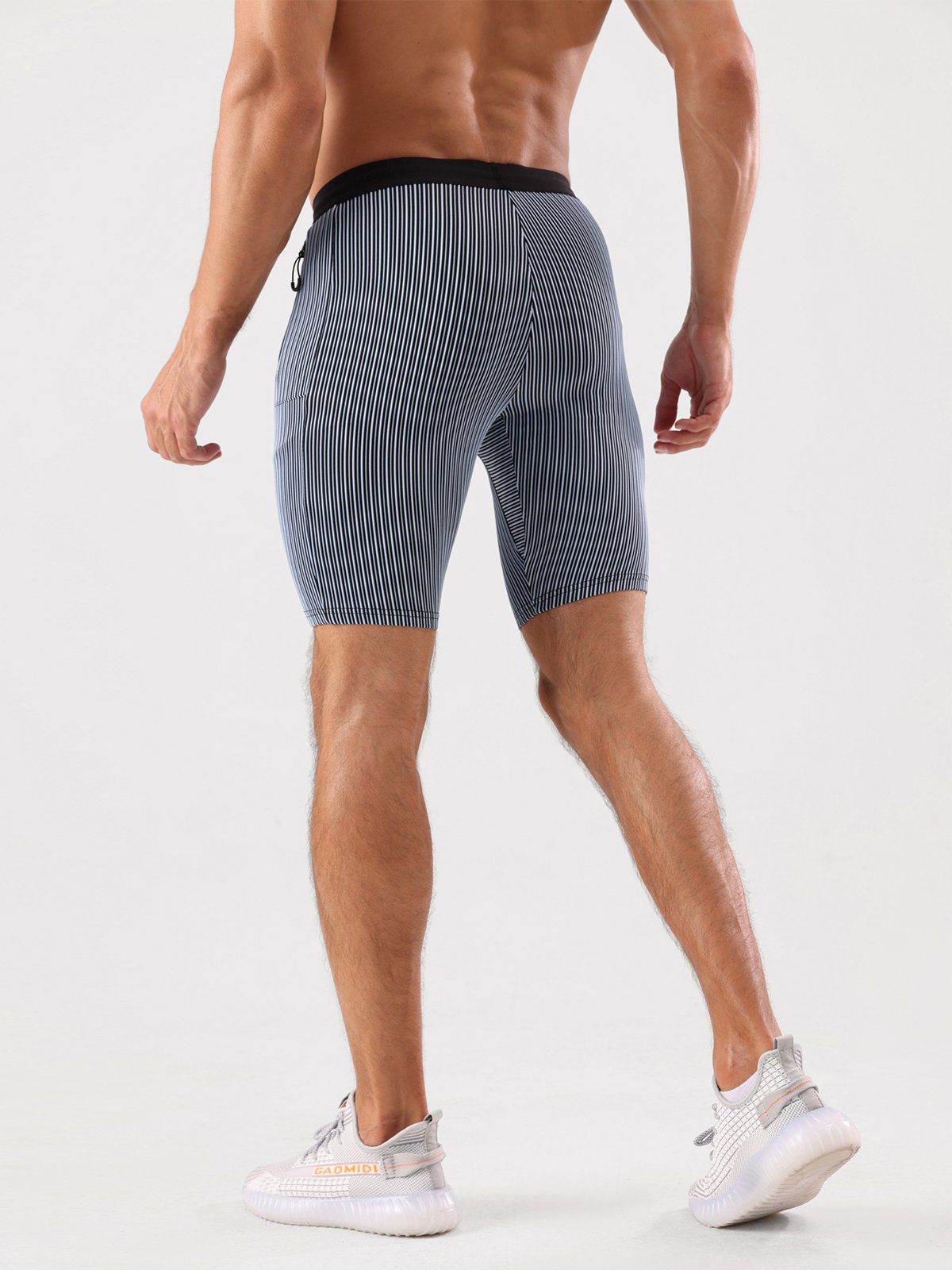8" Pro Compression Lined Running Shorts with Zip Pockets - Ahaselected