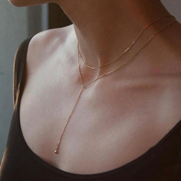 14K Gold Plated Layered Chain Necklace