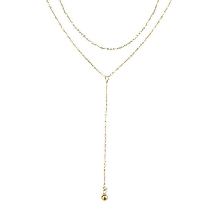 14K Gold Plated Layered Chain Necklace
