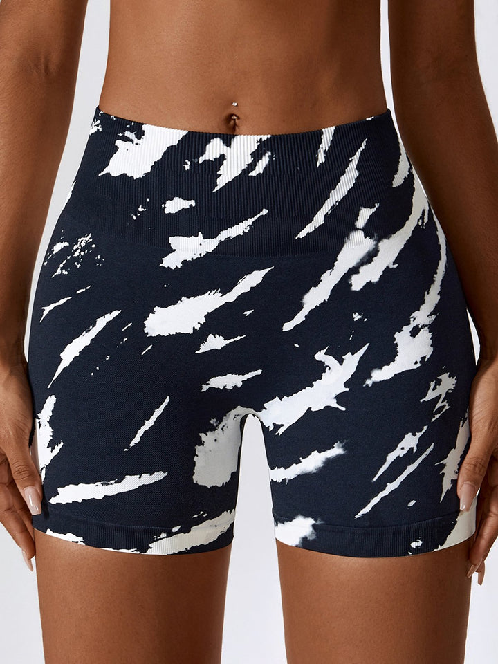 Printed Seamless Fitness Yoga Shorts