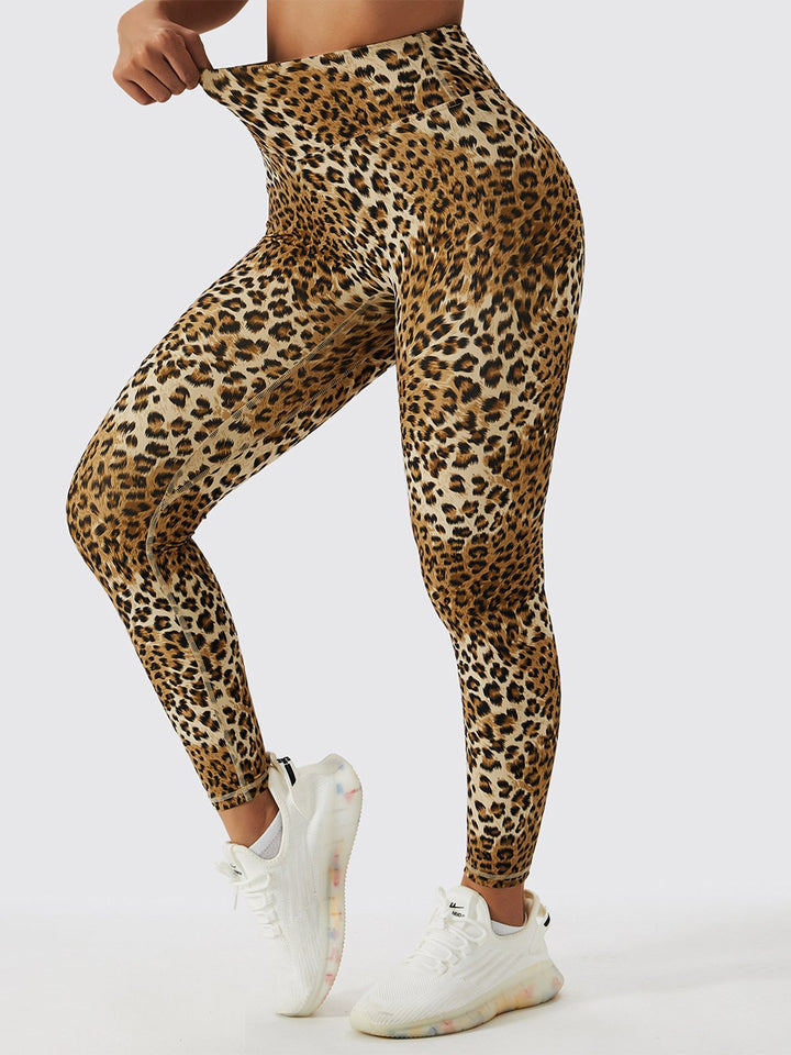 Leopard Print Peach-Lift High-Waist Yoga Leggings
