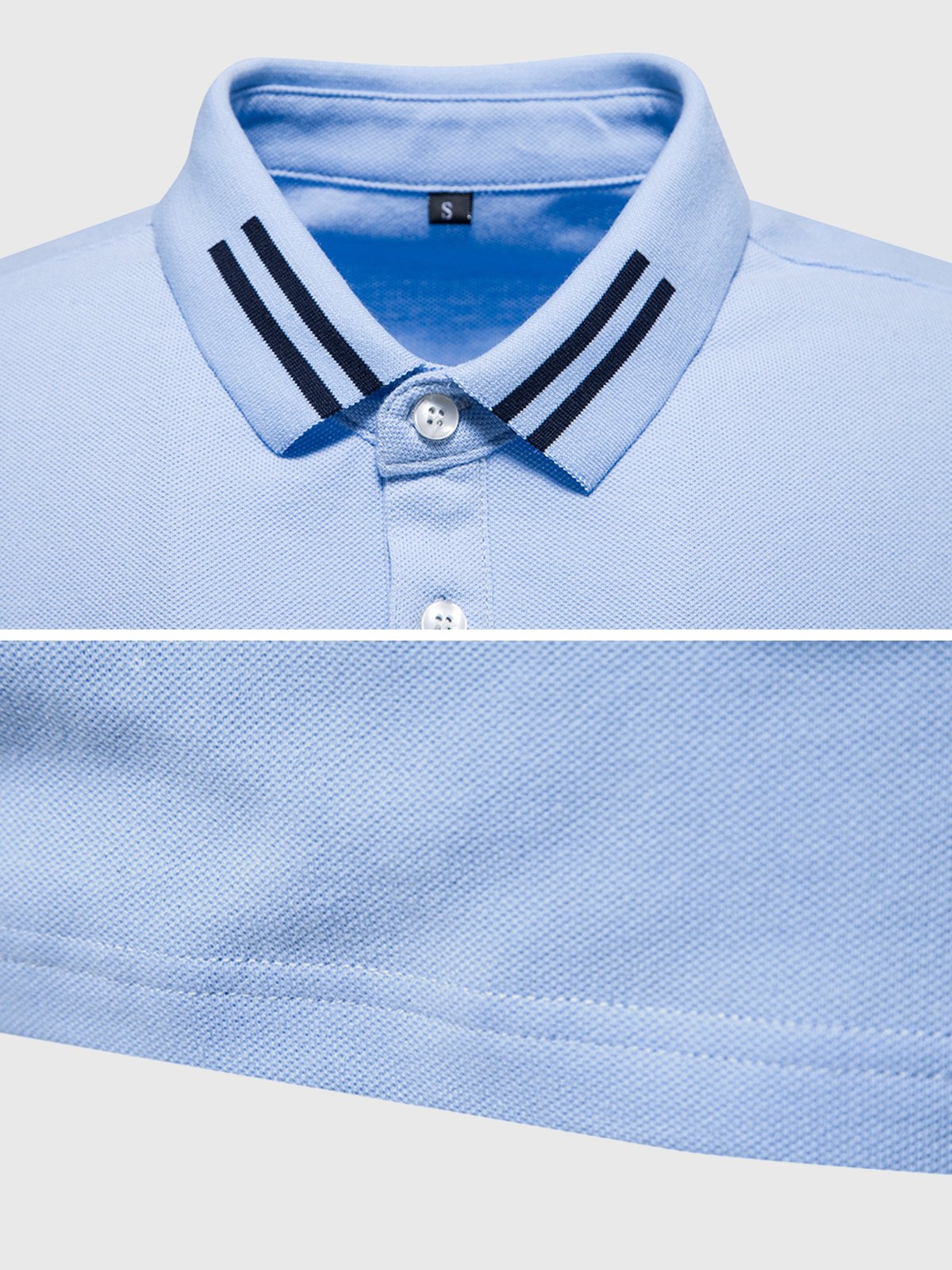M's Fineline Polo Classic Cotton Pique - Ahaselected