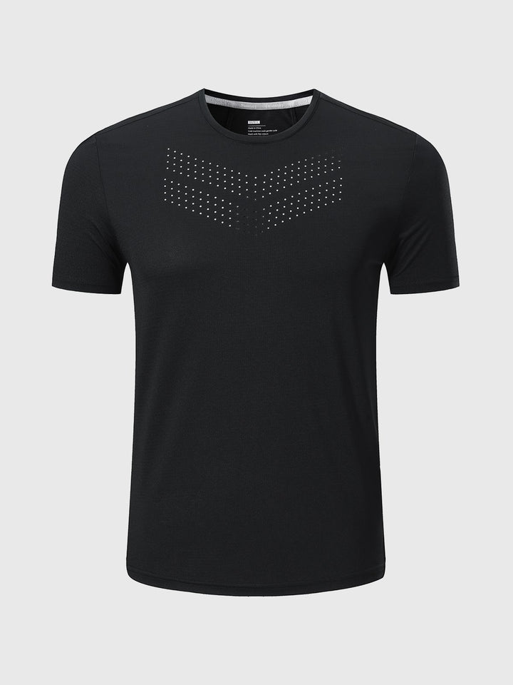 Distance Running Tee Laser-punched ventilation Stay Cool
