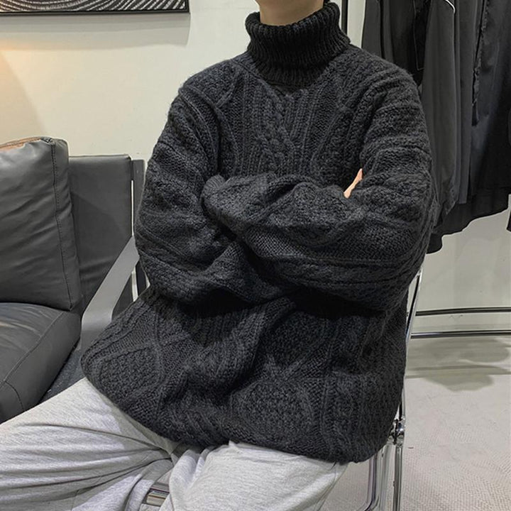 Winter Turtleneck Twist Sweater