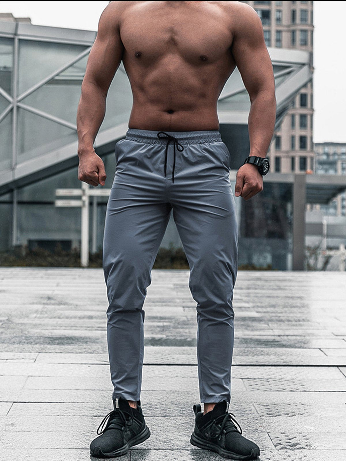 Stretch Slim Fit Jogger Workout Pants Lightweight - Ahaselected