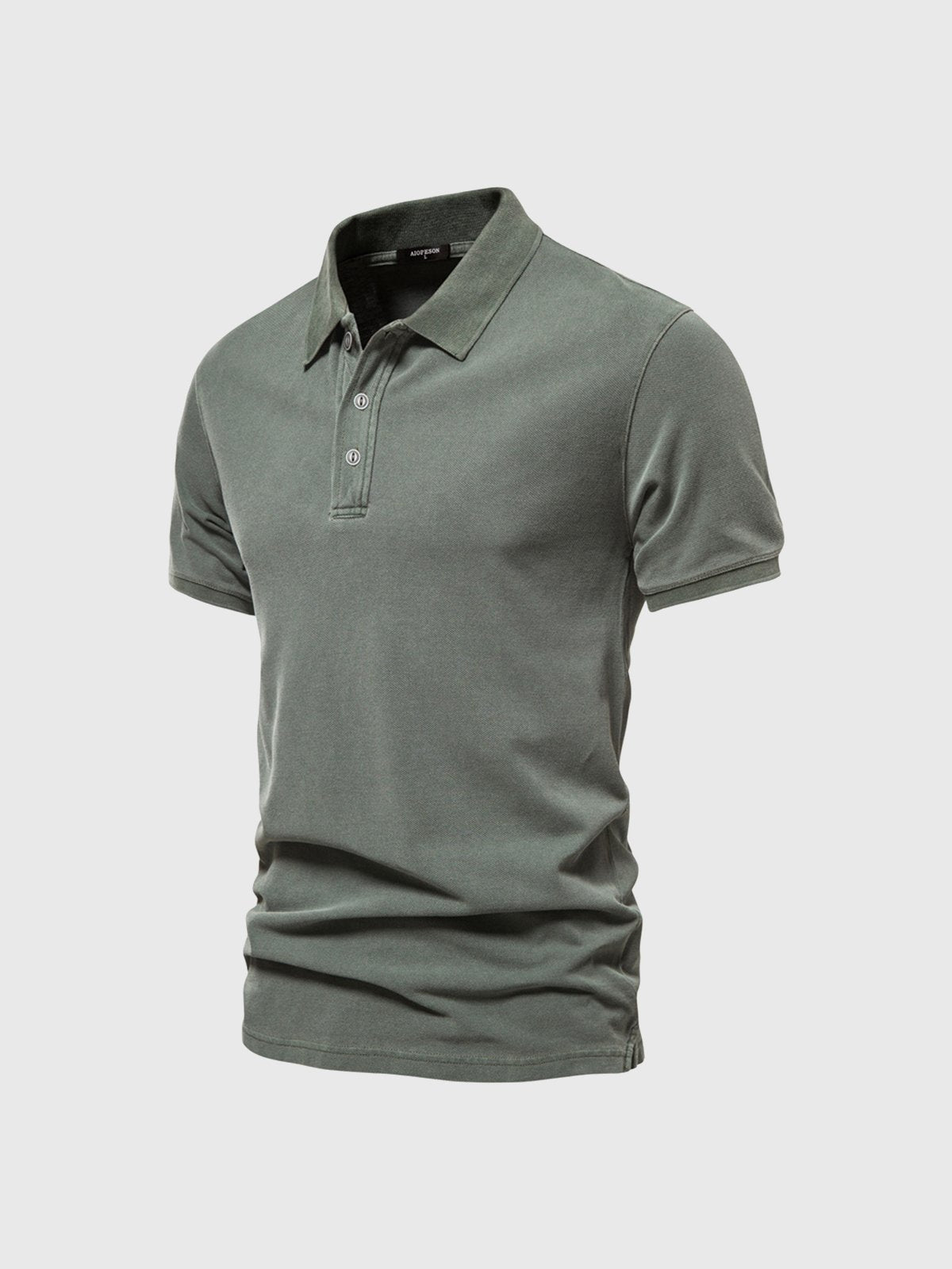 Retro-style Pigment Wash Polo - Ahaselected