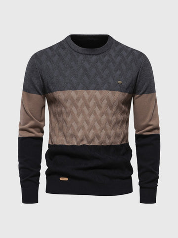 M's 3 Color Crew Neck Sweater
