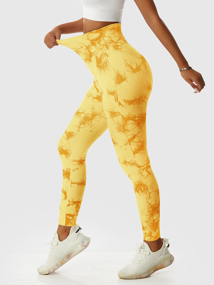 Tie-Dye Seamless High-Waisted Yoga Leggings