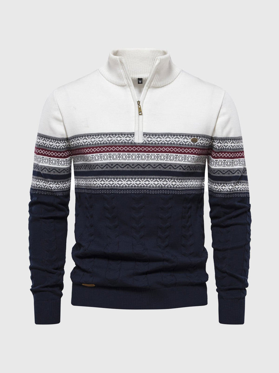 Men's 1/4 Zip Christmas Sweater | Ahaselected