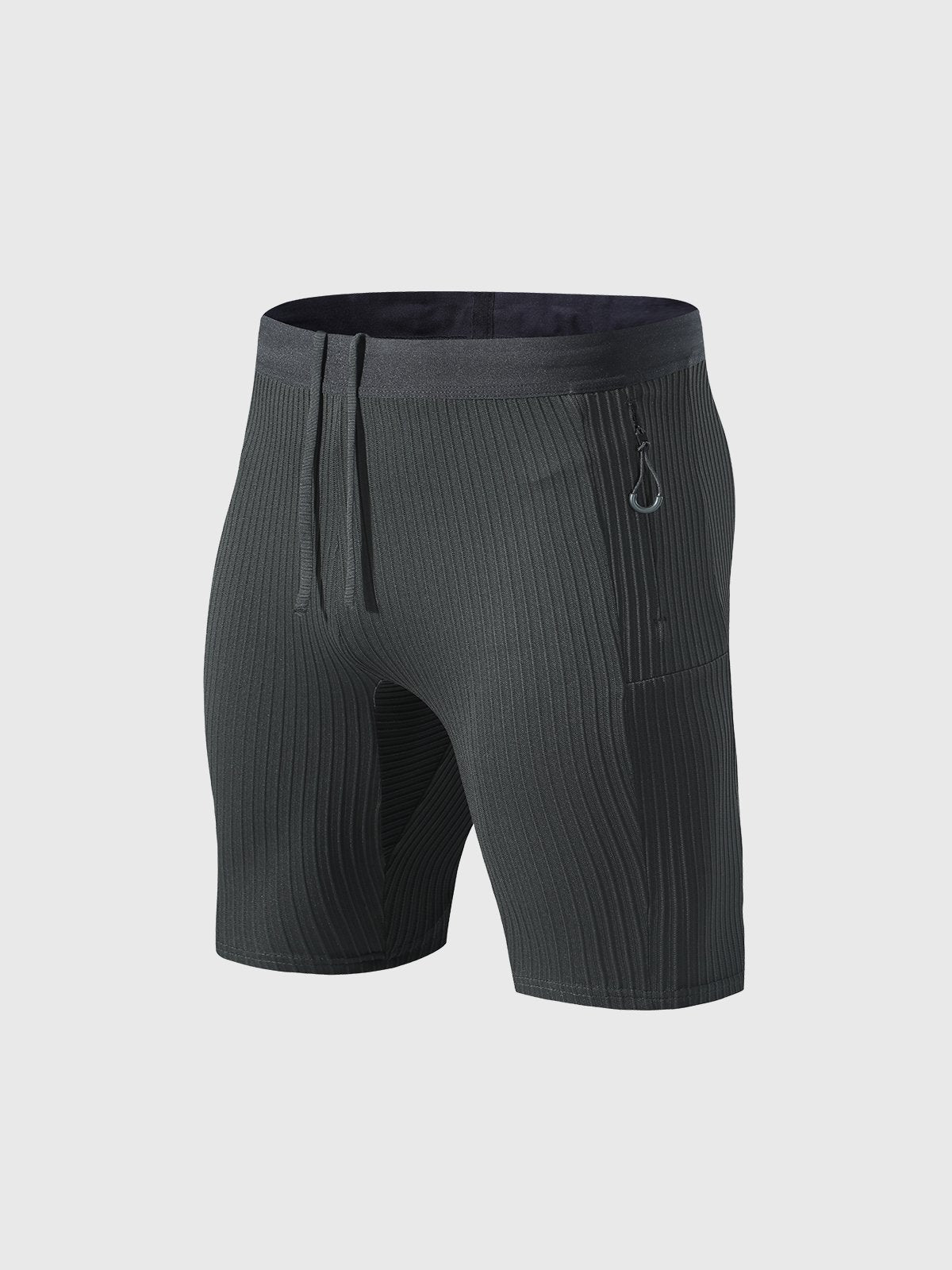 8" Pro Compression Lined Running Shorts with Zip Pockets - Ahaselected