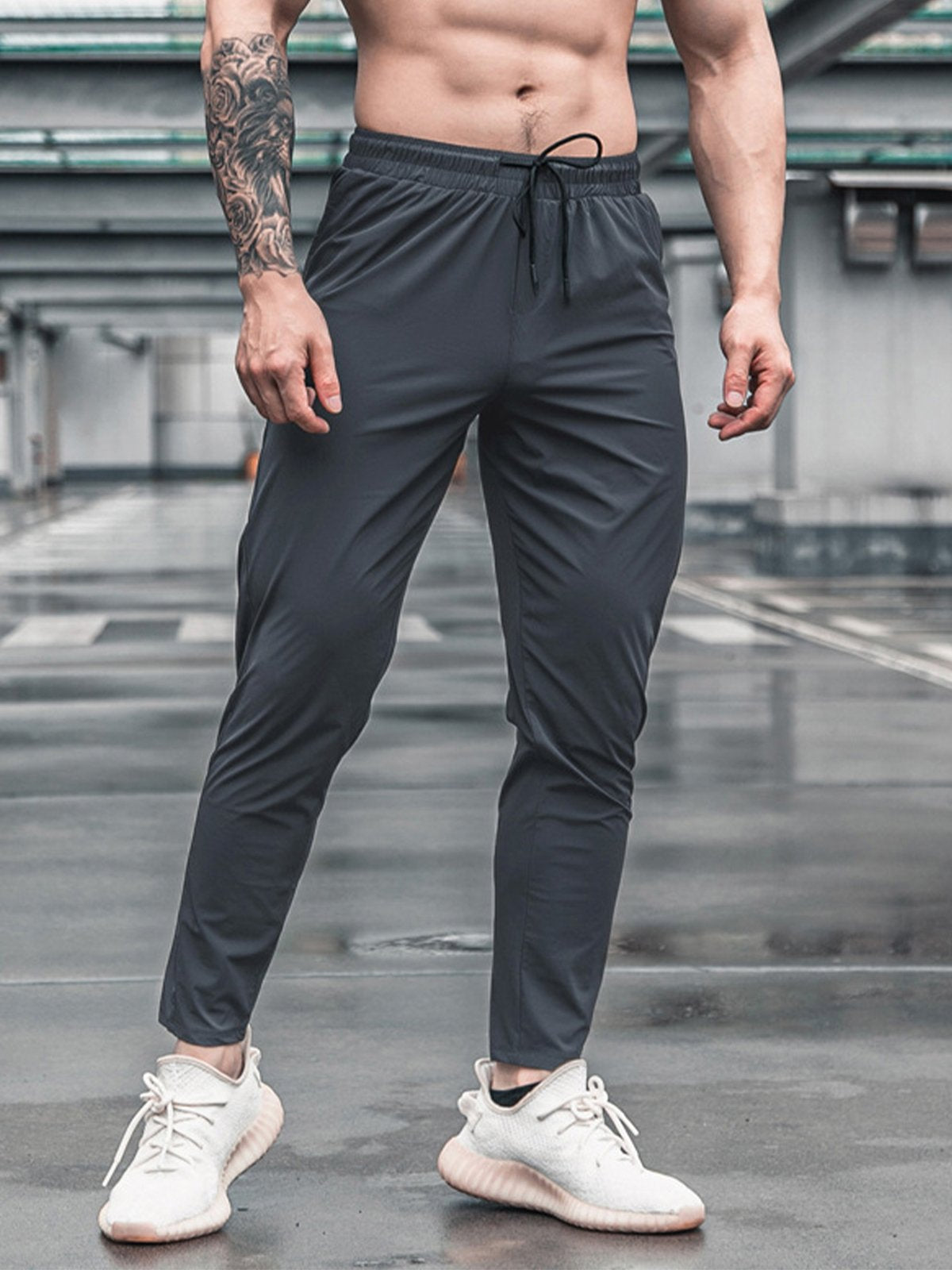 Stretch Slim Fit Jogger Workout Pants Lightweight - Ahaselected