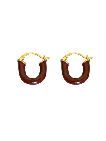Morandi U자형 귀걸이 