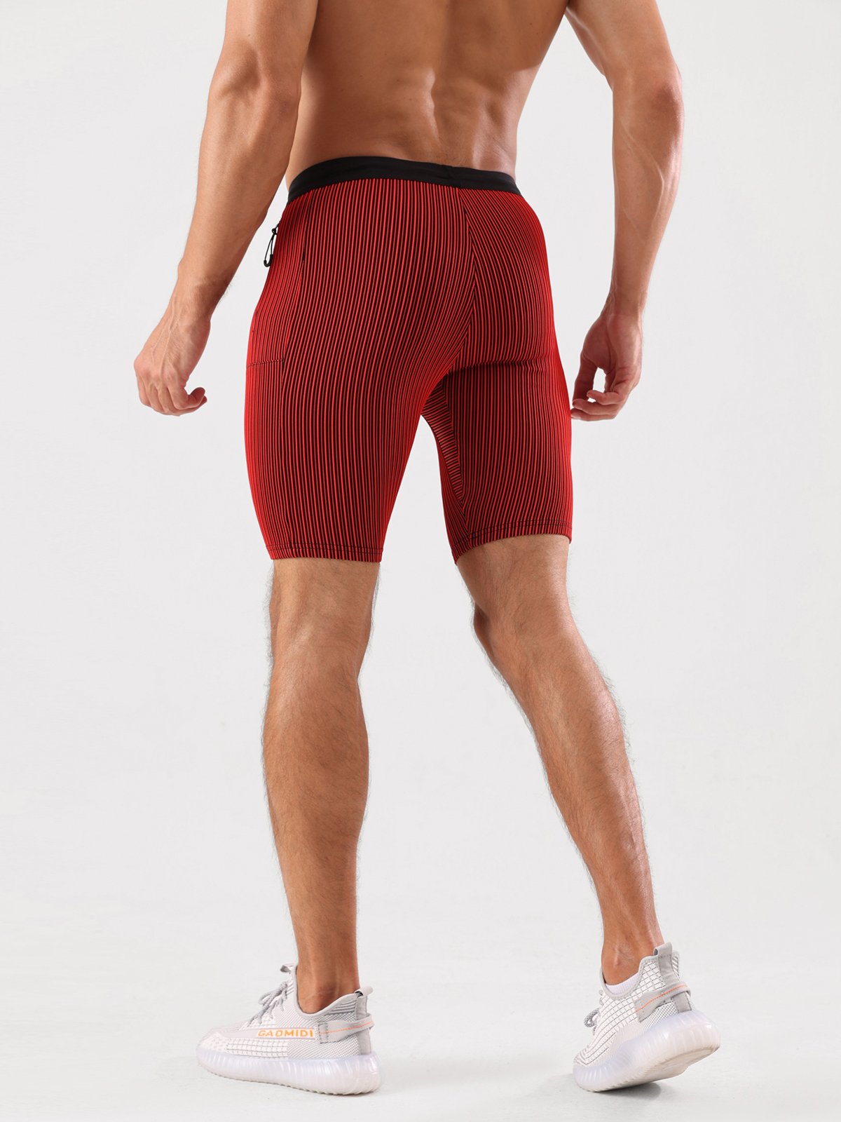 8" Pro Compression Lined Running Shorts with Zip Pockets - Ahaselected