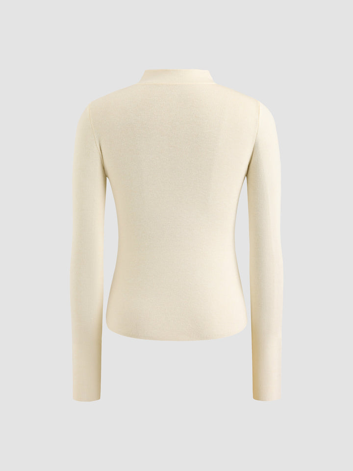 Women's Mandarin Collar Turtleneck Sweater