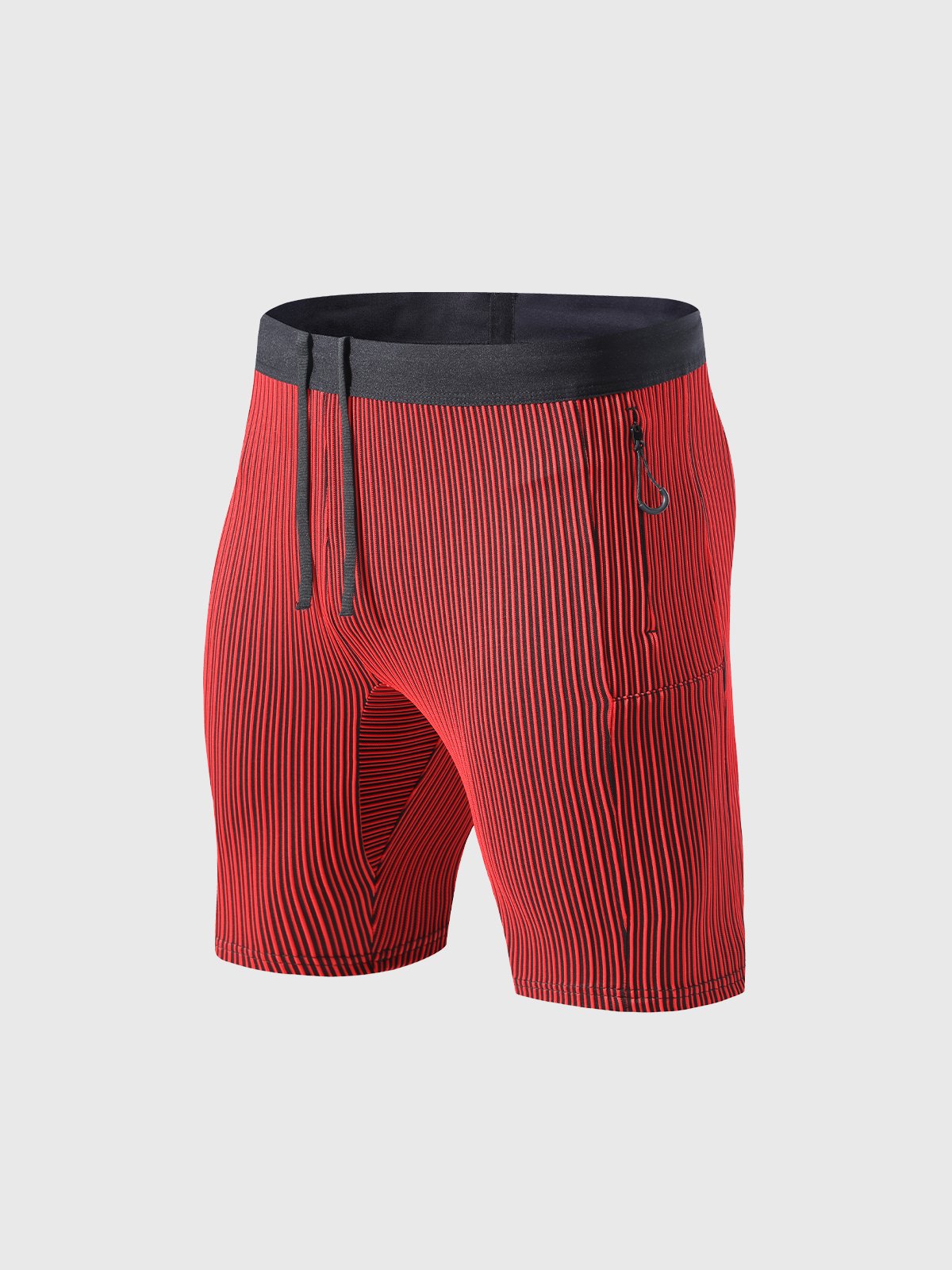8" Pro Compression Lined Running Shorts with Zip Pockets - Ahaselected