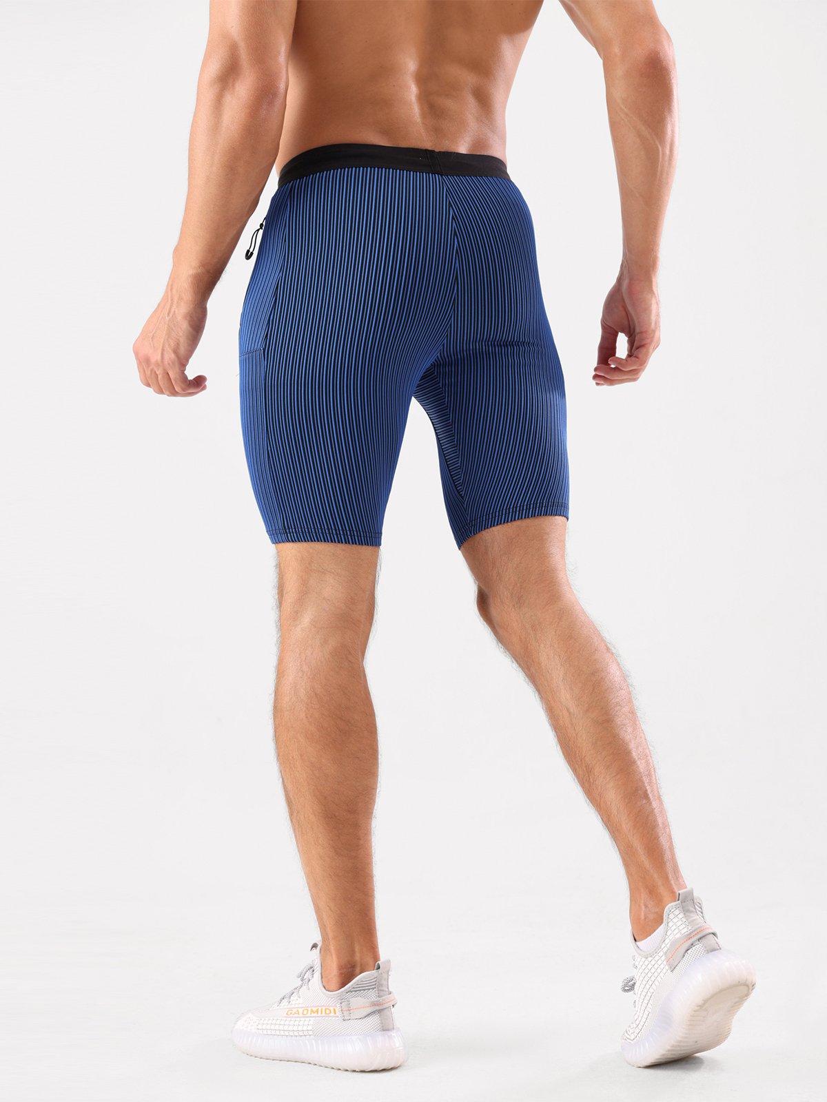 8" Pro Compression Lined Running Shorts with Zip Pockets - Ahaselected