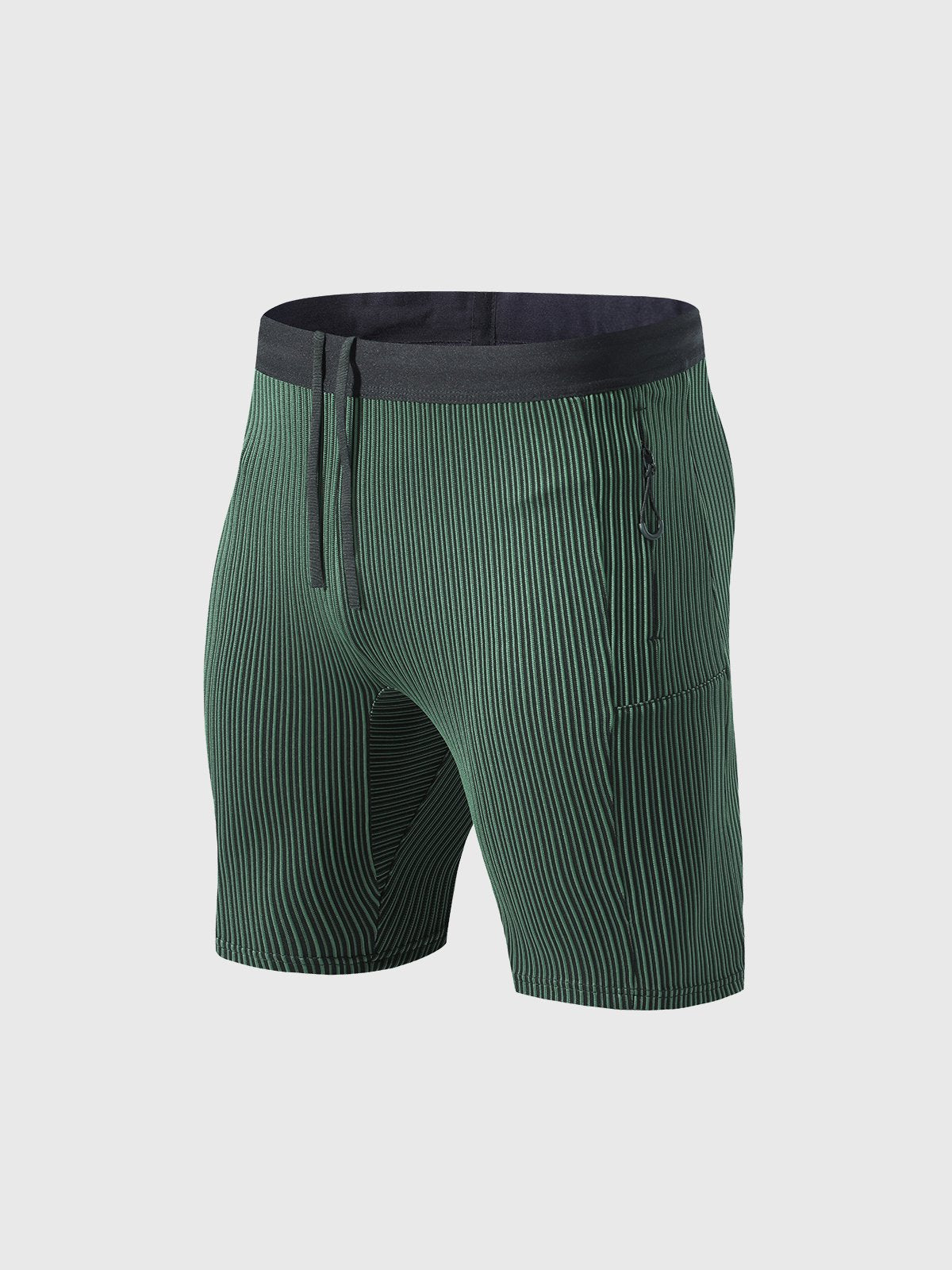 8" Pro Compression Lined Running Shorts with Zip Pockets - Ahaselected
