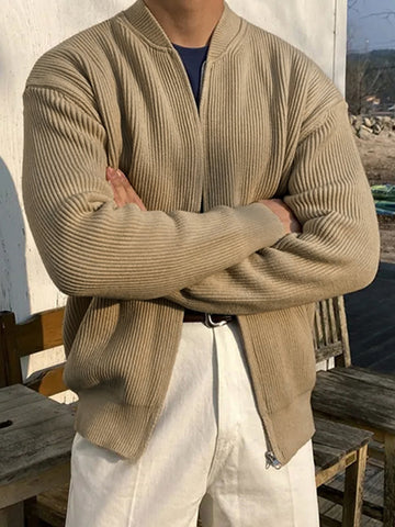 Chaqueta de punto con cremallera completa