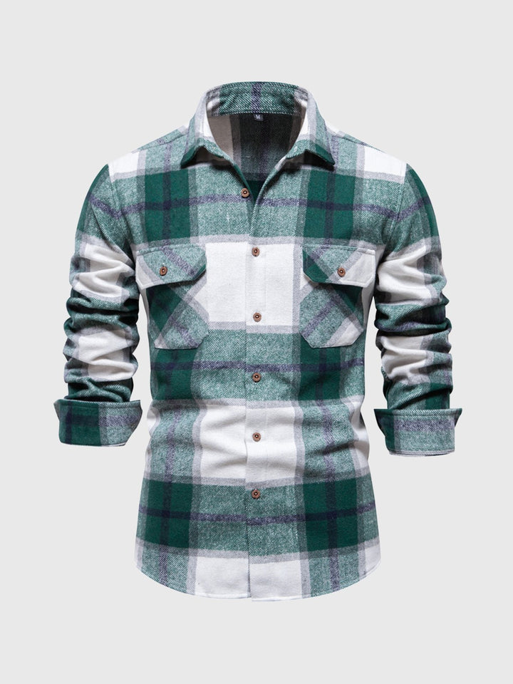 M's Flannel Plaid Shirt Fleece