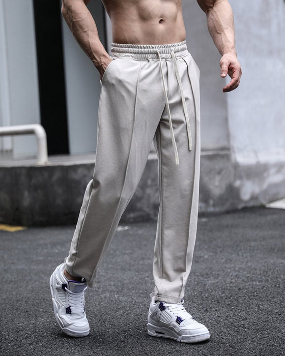 Pintuck Straight Leg Performance Sweatpants - Ahaselected