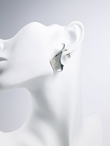 Silver Metal Earrings