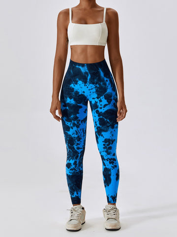 Tie-Dye Booty-Enhancing Yoga Leggings